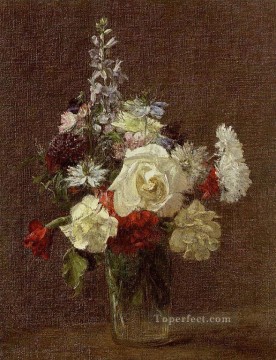 Henri Fantin Latour Painting - Mixed Flowers Henri Fantin Latour